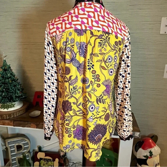 Maeve Anthropologie The Paz Button Down Long Sleeve Top Blouse Woman’s Size XS - Picture 10 of 11